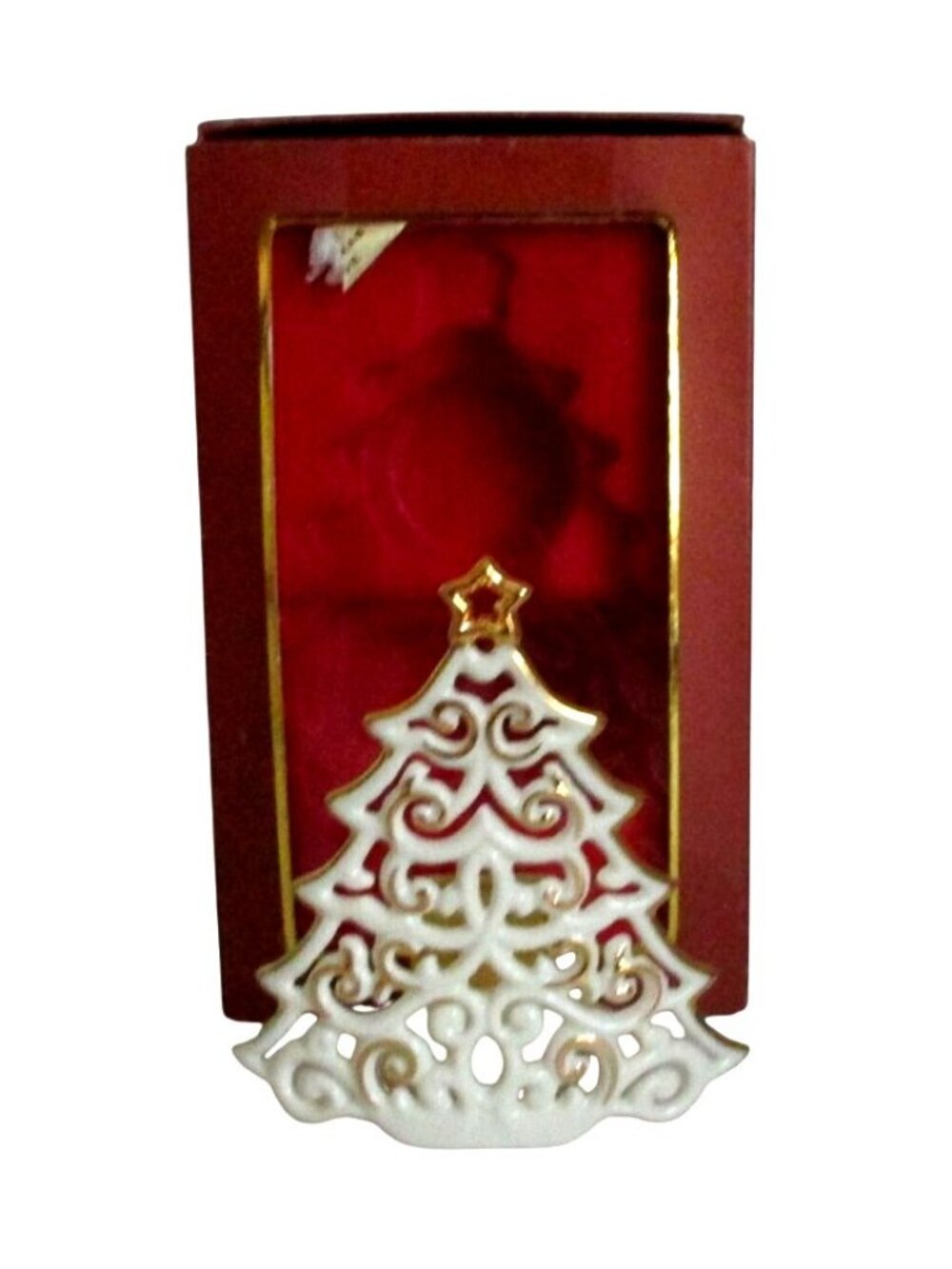 Lenox Christmas Tree Votive Candle Holder Original Box 4" tall